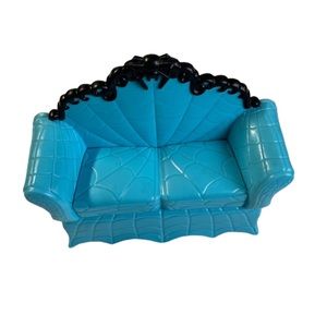 Monster High Couch Sofa Blue Black Mattel Gothic Furniture Coffin Bean